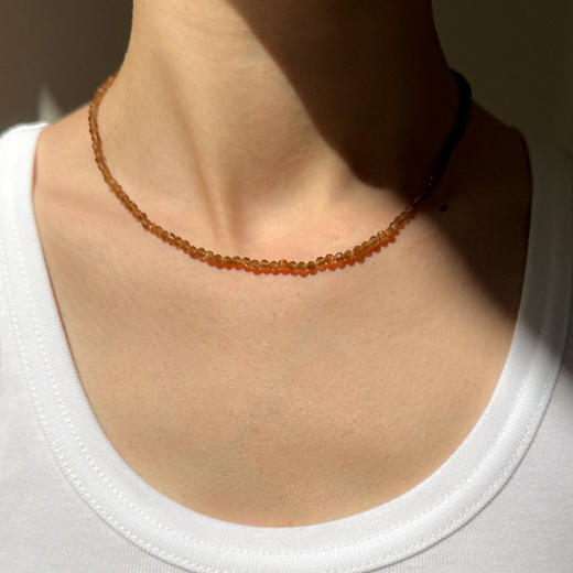 北京仓｜Hermina Athens-Moca-摩卡色 玻璃水晶 串珠 项链［希腊设计师］ 商品图1