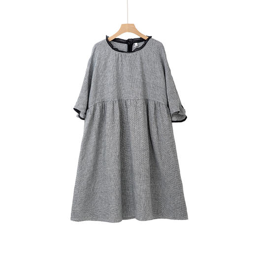 千鸟格文艺连衣裙 商品图1