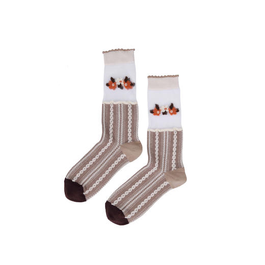 厚木Atsugi日系春秋款小清新中筒女袜三双潮流卡丝混色装 WLC2202 商品图4