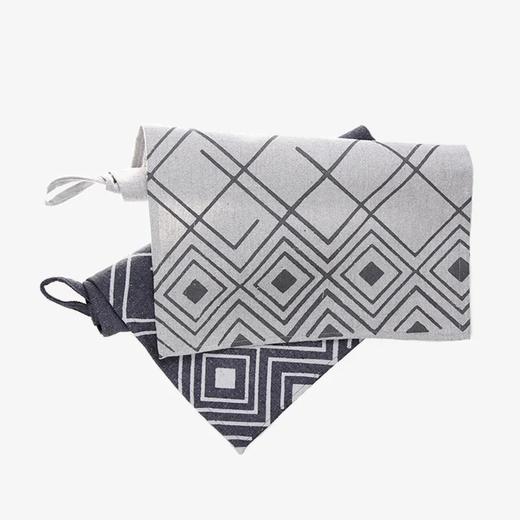 心艺手作：“灰色叠影”茶巾一对 Dark and Light Grey Tea Towels, Set of 2 商品图0