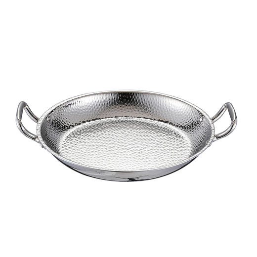 【304不锈钢火锅锅，商用电磁炉通用！】双耳锤纹干锅 加厚食品级304不锈钢 商用火锅电磁炉通用海鲜锅-QQ 商品图4