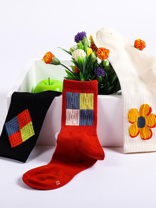 任意5双45.8元 春夏多彩青少年袜棉质学生袜透气 商品图1