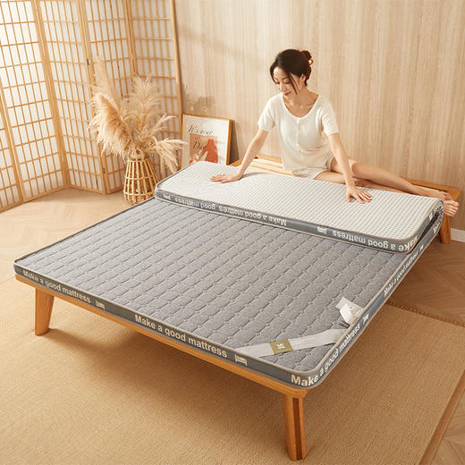 自然醒抗菌防螨针织棉25D高密度海绵填充立体床垫学生宿舍单人租房专用榻榻米垫LN 商品图9