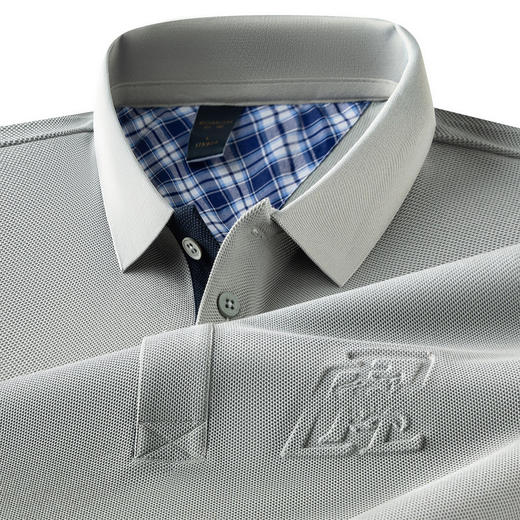 【防晒凉感醋酸亚麻桑蚕丝】罗蒙男士Polo衫休闲通勤t恤男夏季短袖舒适百搭polo衫男 商品图6