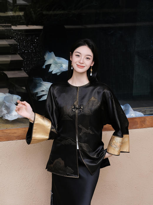 盛唐牡丹| 螺钿西阵织真丝织金外套 商品图5