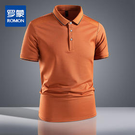 【7A抗菌凉感醋酸亚麻桑蚕丝】罗蒙男士夏季防紫外线polo衫男休闲百搭短袖t恤男