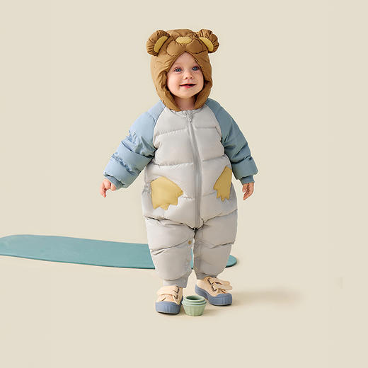 【三防】迷你巴拉羽绒连体衣婴儿衣服宝宝爬服加厚2025新款 商品图2