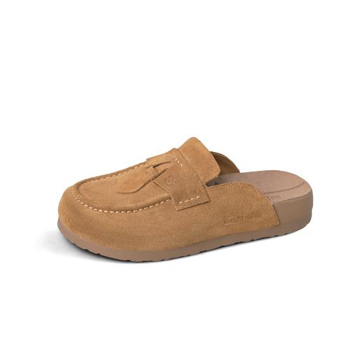 Safiya/索菲娅2025复古反绒外穿包头百搭厚底休闲懒人勃肯鞋SFD3110074 商品图5