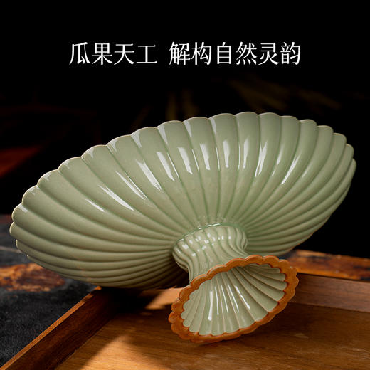 吴山有美 非遗越窑秘色瓷 水纹对杯/水纹对盘 非遗工艺美术大师监制 国风雅器 商品图10