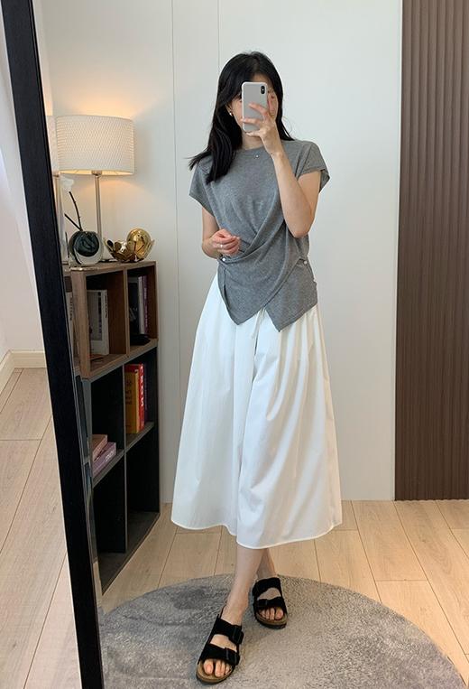 丝滑裸感真丝莱赛尔交叠扭结设计瘦瘦衫 商品图5