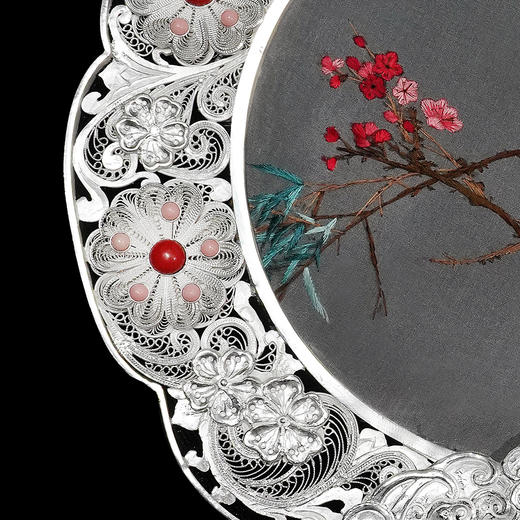 子佩集S999银手工银花丝【喜上眉梢银花丝团扇】大师工坊原创设计【XSMSTS】2506 商品图2