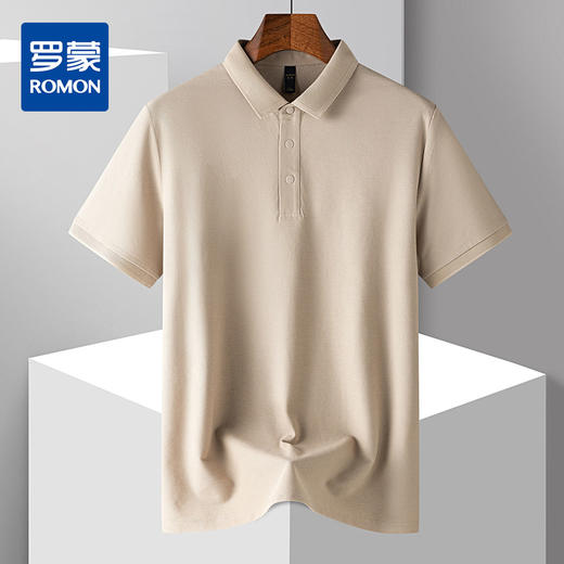 【100棉】罗蒙男士夏季薄款Polo衫休闲透气t恤男士polo衫通勤短袖t恤男士t恤 商品图0