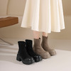 westory2024年秋冬新款优雅风厚底粗跟百搭短靴切尔西S24DS84671 商品缩略图4