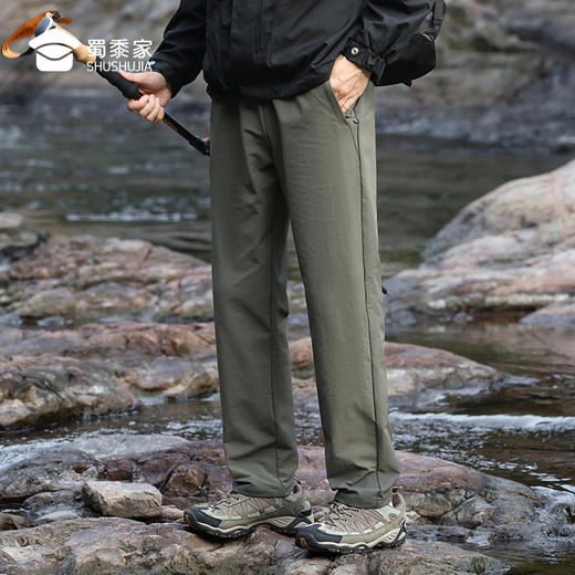 【四面弹防泼水休闲裤】宽松高弹直筒裤户外运动长裤KT412 商品图8