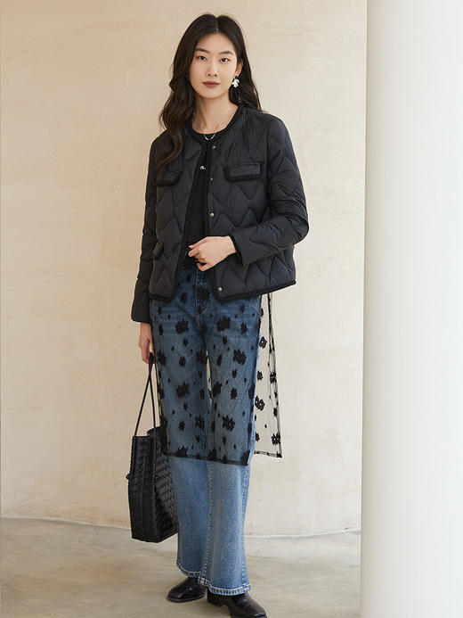 复古蓝高腰微喇牛仔裤 秋冬显瘦显高做旧水洗喇叭牛仔长裤 商品图1