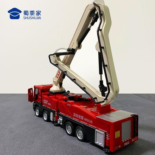 【1:50高空消防车模型】合金模型摆件儿童玩具车送礼仿真车模 商品图7