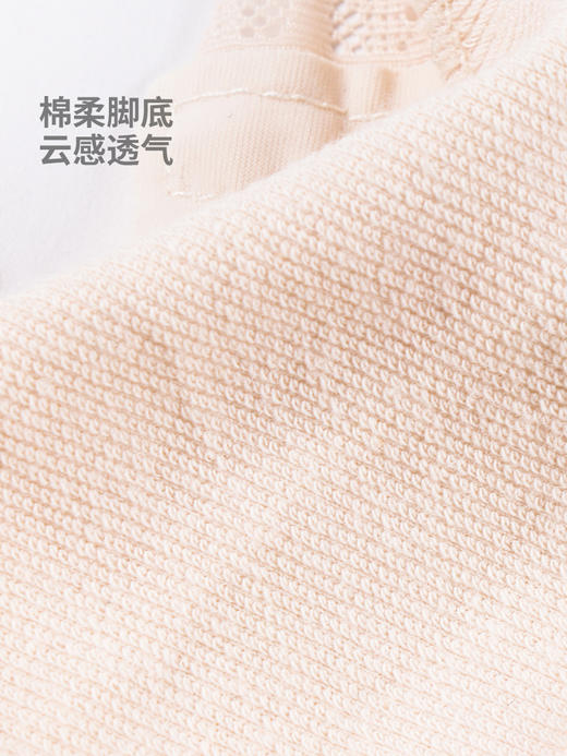 足装秀蕾丝浅口隐形袜女夏季薄款纯棉底排汗防滑不掉跟网眼船袜 商品图3