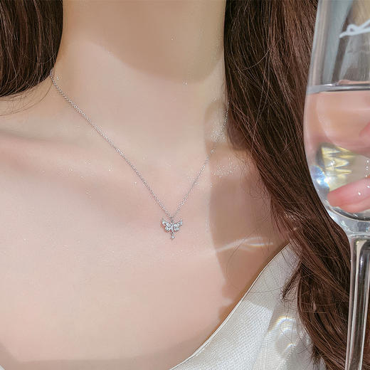 卡蒂罗/KADER 天使之翼蝴蝶项链 群镶闪耀灵动蝶梦创意吊坠设计  ins小清新风优雅轻奢气质时尚百搭锁骨链 #好运 商品图6