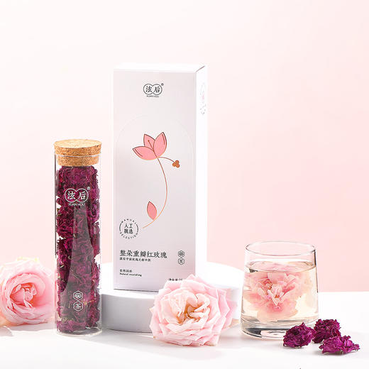 烘干玫瑰花冠茶 整朵重瓣红玫瑰 商品图4