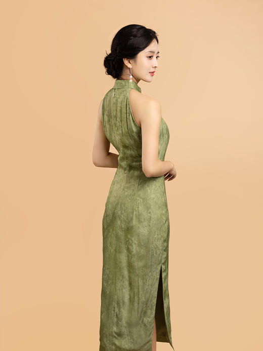 荷言GL 秦时月 新中式挂脖淑女旗袍搭配寿桃一字盘扣 商品图2