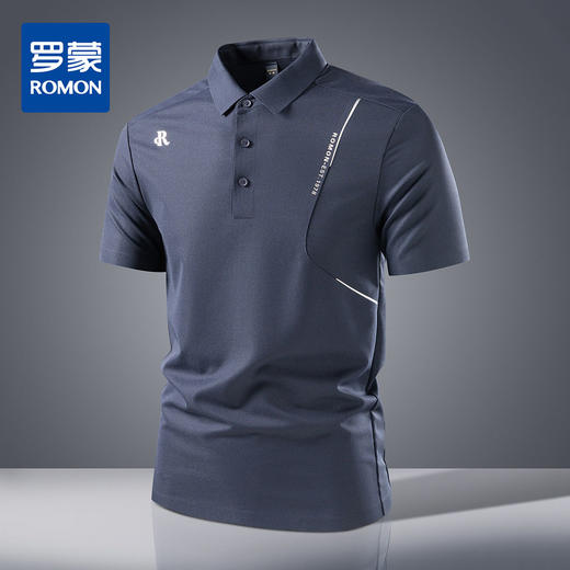 【冰丝凉感抗菌抗皱】罗蒙男士Polo衫夏季短袖运动t恤舒适休闲百搭男上衣 商品图0