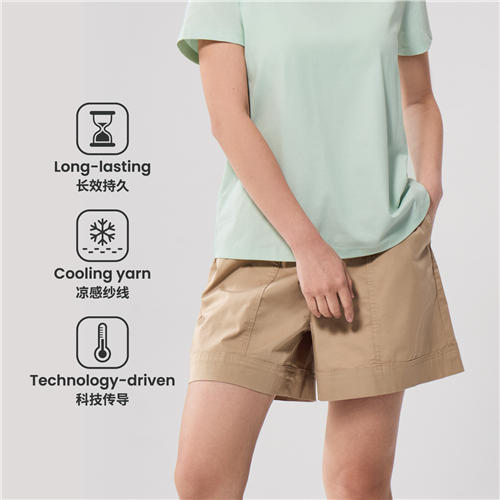 佐丹奴女装25年新款凉感橡筋裤头短裤（冰冰裤）05405232 商品图3