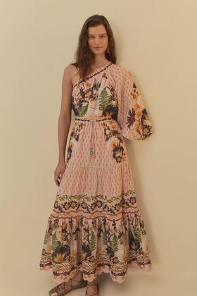 Farm Rio - Garden Maxi Dress - Pink - 女装 - 连身裙 - 粉色