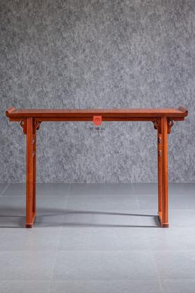 红桥红  家具严选  缅甸花梨（大果紫檀）  【129带脚托 云牙翘头案】