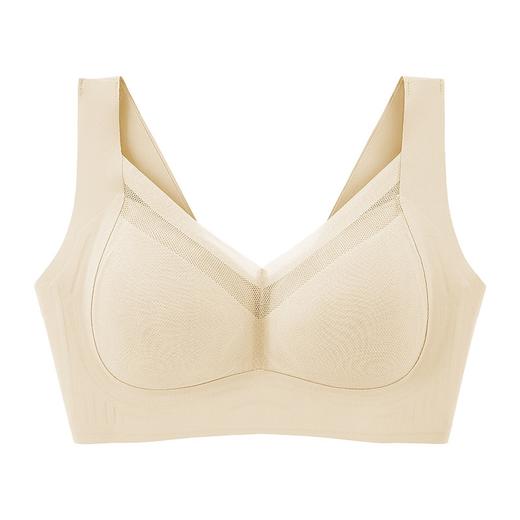 大胸显小软支撑无痕性感蕾丝超大码薄款调整型上托收副乳文胸 商品图4