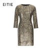 EITIE爱特爱秋季新款奢华感亮片立体感收腰礼服短连衣裙7977605 商品缩略图5