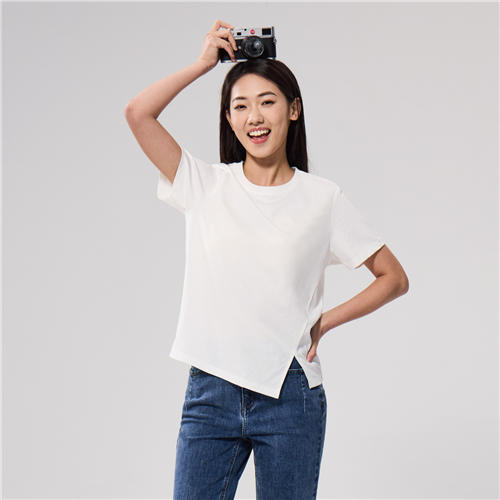 佐丹奴女装25年新款【冰冰系列】抗菌凉感T恤衫05325233 商品图6