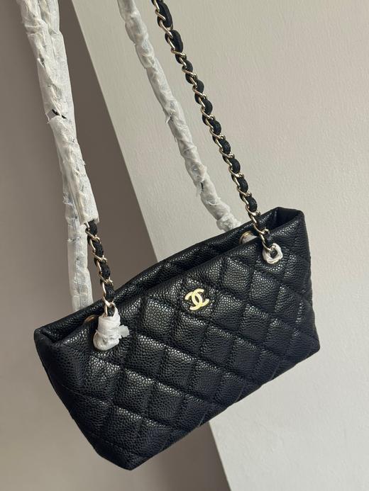 D061830黑金新款的牛皮荔枝小包单肩腋下斜挎包 商品图9