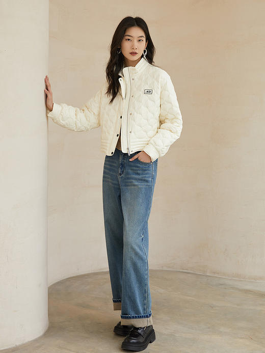 复古浅蓝高腰阔腿牛仔裤 宽松显瘦显高直筒裤 春秋季百搭垂感休闲牛仔长裤 商品图1