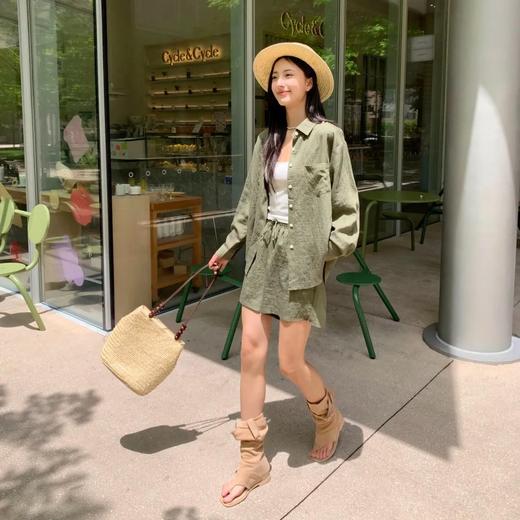 Gesamy格桑米条纹套装（衬衫+短裤） ， 轻盈透气，老钱风穿搭，优雅高级，两件套【G】 商品图4