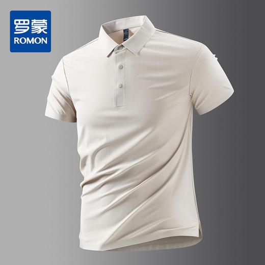 【凉感抗菌抗皱】罗蒙男士夏季短袖polo衫百搭舒适休闲商务男t恤运动短袖 商品图0