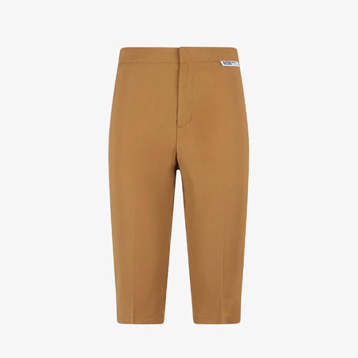 GCDS 女士字母徽标标签铜氨丝纤维剪裁休闲七分裤 棕色 B1CW2913TM9 37 商品图0