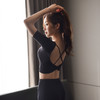 瑜伽服女夏季新款带胸垫交叉美背健身服运动户外健身短袖背心上衣 商品缩略图2