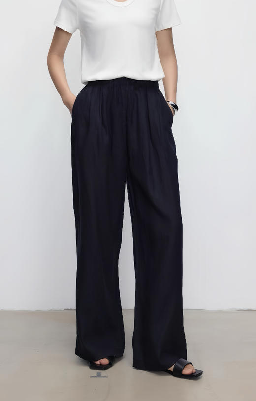 OURWE松弛轻奢亚麻长裤 商品图1