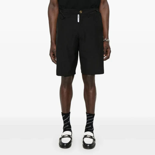 GCDS 男士字母徽标标签混纺棉质休闲短裤 黑色 B1CM3106TM2 99 商品图1