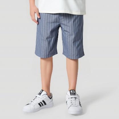 佐丹奴童装25年新款蔚蓝经典抽绳橡筋裤头抽绳纯棉短裤03105282 商品图0