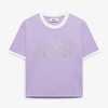 GCDS 女士字母徽标闪光印花棉质圆领短袖T恤 深紫色 B1CU2308JE9 69 商品缩略图0