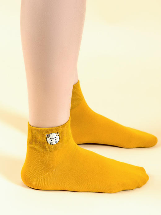 任选5双36.8元 足装秀女短筒袜春夏轻薄棉袜纯色吸汗透气女士短袜 商品图1