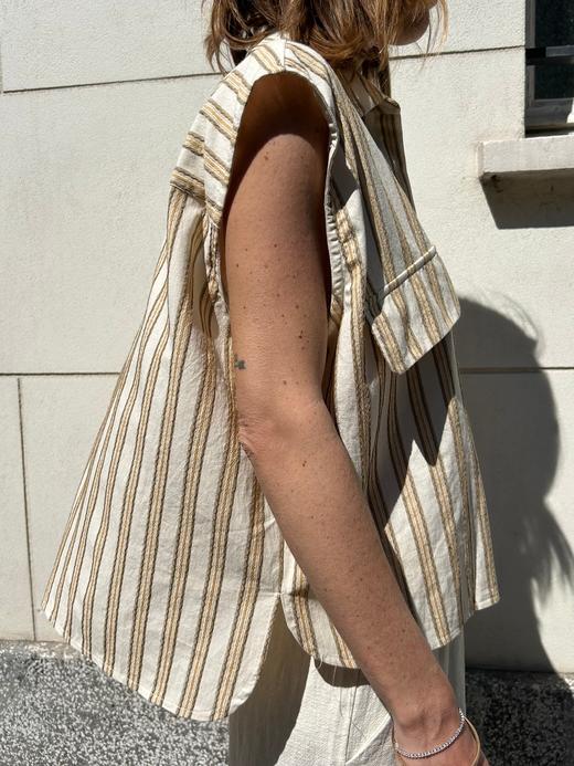 Ginette Garde  ANGELE马甲衬衫-黄条纹 商品图3