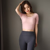 瑜伽服女夏季新款带胸垫交叉美背健身服运动户外健身短袖背心上衣 商品缩略图1