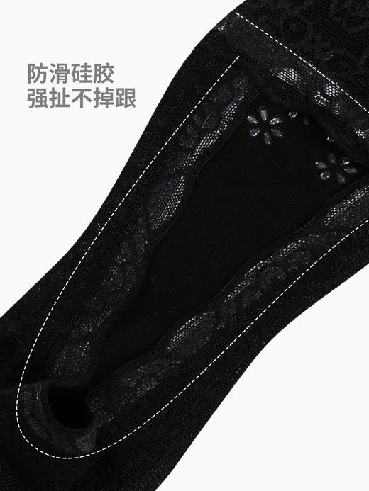 足装秀蕾丝船袜女超浅口夏季薄款纯棉底防滑不掉跟隐形袜高跟鞋袜 商品图4