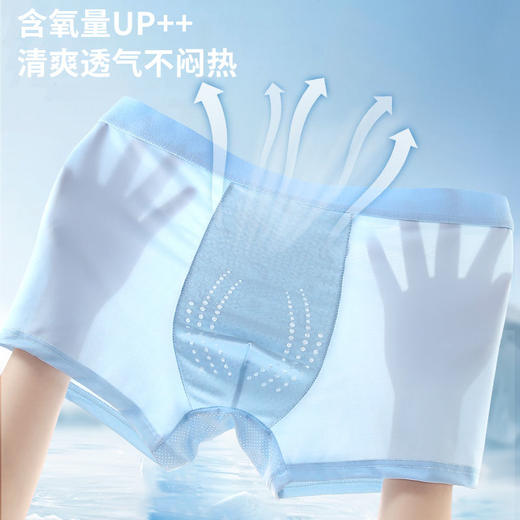 男士内裤 人参枸杞内档男冰丝夏季薄款运动四角裤透气无痕平角裤短裤 商品图3