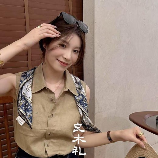 【现货】良木礼亚麻翻领衬衫（84866） 商品图1