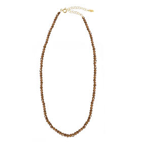北京仓｜Hermina Athens-Moca-摩卡色 玻璃水晶 串珠 项链［希腊设计师］