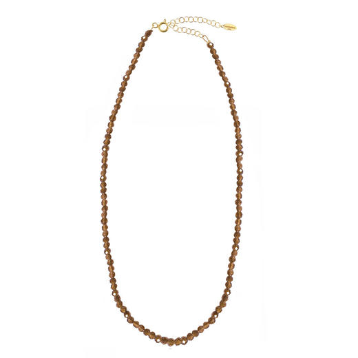 北京仓｜Hermina Athens-Moca-摩卡色 玻璃水晶 串珠 项链［希腊设计师］ 商品图0