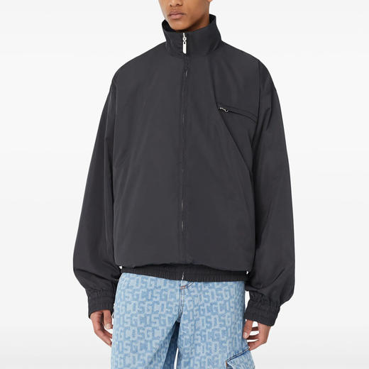 GCDS 男士字母徽标印花双面轻便夹克 黑色 A2OM0201TB2 99 商品图1